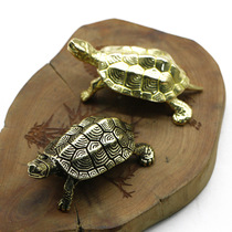Instrumental Swing Piece Retro Solid Pure Longevity Turtle Swing Piece Bronze Tortoise Tea Darling Lid Solid Turtle