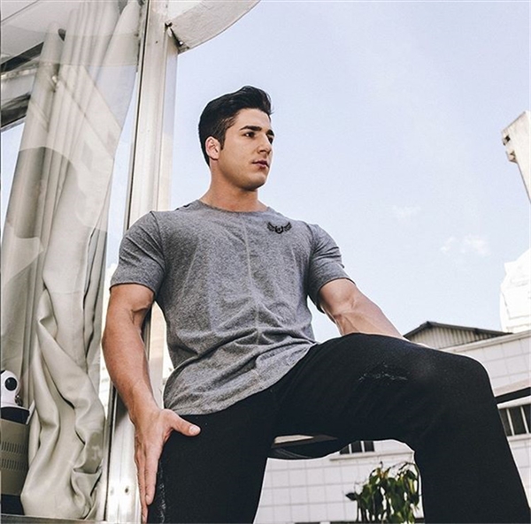 Cơ bắp anh em áo thun nam mùa hè Slim In thể thao Quần áo khô nhanh Chạy quần lọt khe ngắn tay nam áo ba lỗ gym