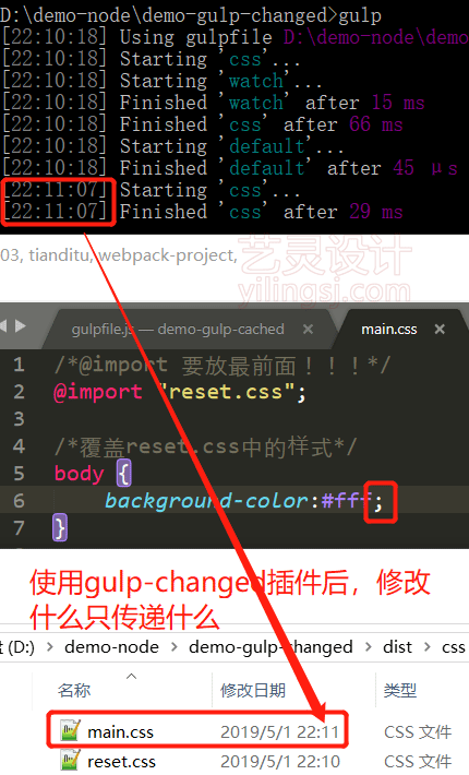 使用gulp-changed后修改什么只更新什么 使用gulp-changed后修改什么只更新什么
