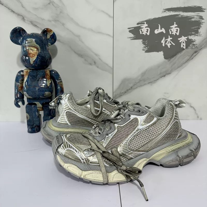 Классическая обувь Balenciaga Balenciaga 23 шоу модель XXXL distressed 3XL отражающие семейные dad shoes повседневные кроссовки