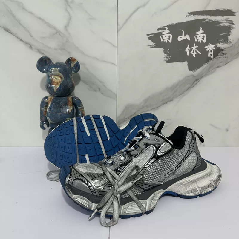 Классическая обувь Balenciaga Balenciaga 23 шоу модель XXXL distressed 3XL отражающие семейные dad shoes повседневные кроссовки