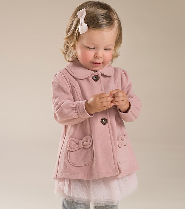 Manteau pour fille DAVEBELLA en flanelle - Ref 2162100 Image 8