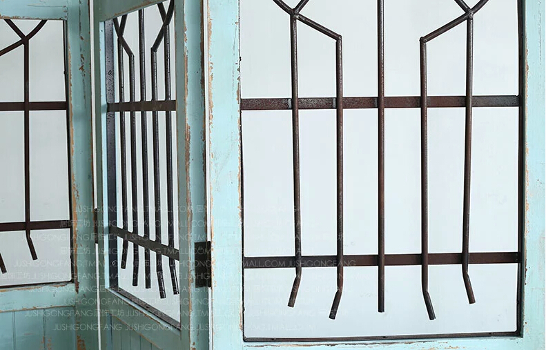 Vintage rắn gỗ cũ màn hình gấp openwork hiên phân vùng nước Mỹ biệt thự mô hình trang trí phòng - Màn hình / Cửa sổ vach ngan phong