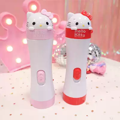 Pink flashlight small portable girl cute rechargeable small portable LED children's strong light super bright home cartoon