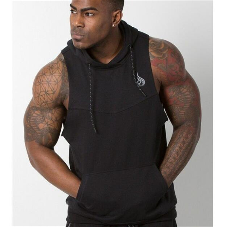 Cơ bắp Thể dục Thể thao Vest Mùa thu New Brothers Áo trẻ trung Vest Vest Trùm đầu Áo len cardigan - Áo thể thao áo ba lỗ thể thao nam