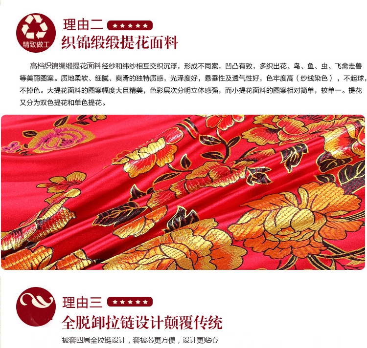 Hàng Châu lụa cổ điển satin cưới bông chăn bìa thổ cẩm chăn màu đỏ xanh trăm sọc sọc mặt kết hôn - Quilt Covers chăn drap