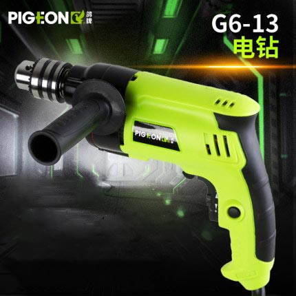 Dove-card electric drill G6-13 power tool aluminium head secondary deceleration 13 mm multifunction electric drill