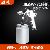 Meiji paint spray gun W-71 spray gun furniture car pneumatic high atomization paint spray gun 1 5MM