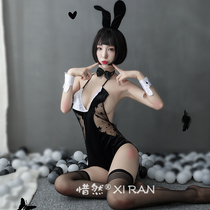 Interest Lingerie Sexy Maid Dress Passion Seductive Socks Bed-Free Pyjamas Fire Hot Black Silk Suit Uniform
