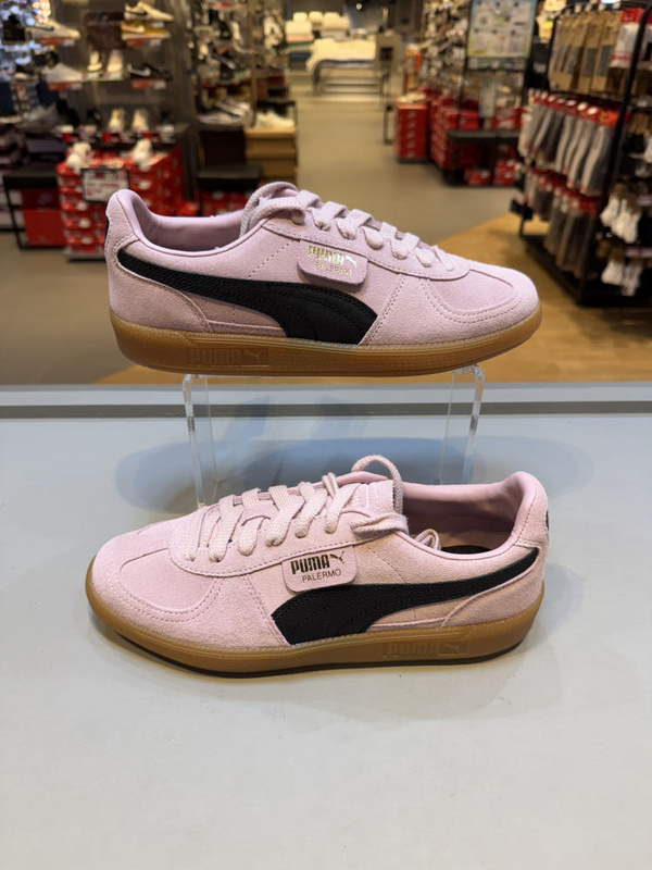 Korean Brand Puma Palermo Black Gold Powder Suede Low-Top Retro Casual T-Toe German Training Shoes Sports Sneakers for Men and Women