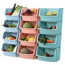 Star Superior Kitchen Shelve Ground Floor Multilayer Vegetable Containing Rack Table Balcony Living Room Home Containing Basket Storage Basket