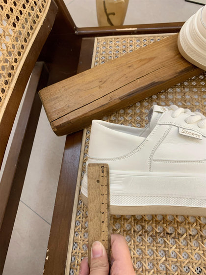 松糕厚底黑白熊猫鞋女2025春秋季新款真皮小白鞋轻便运动休闲鞋