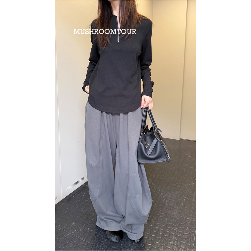 Mushroom Tour Wide-Leg Elastic Waist Sweatpants