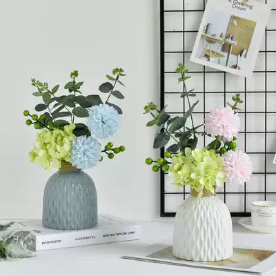 Hipster simulation flower living room vase ins Nordic silk flower fake flower decoration ornaments dining table floral set