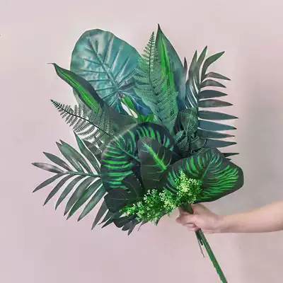 Nordic wind simulation plant turtle back green leaves Nordic style home decoration creative leaves home room Pat props