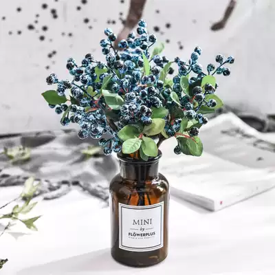 European-style fake flower simulation flower berry holly fruit tree branch dining table shop shop plastic floral dried flower arrangement decoration