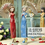 Cheongsam украшение древнего стиля творческое украшение дома национальная ветряная смоля крыльца мебель винный шкаф
