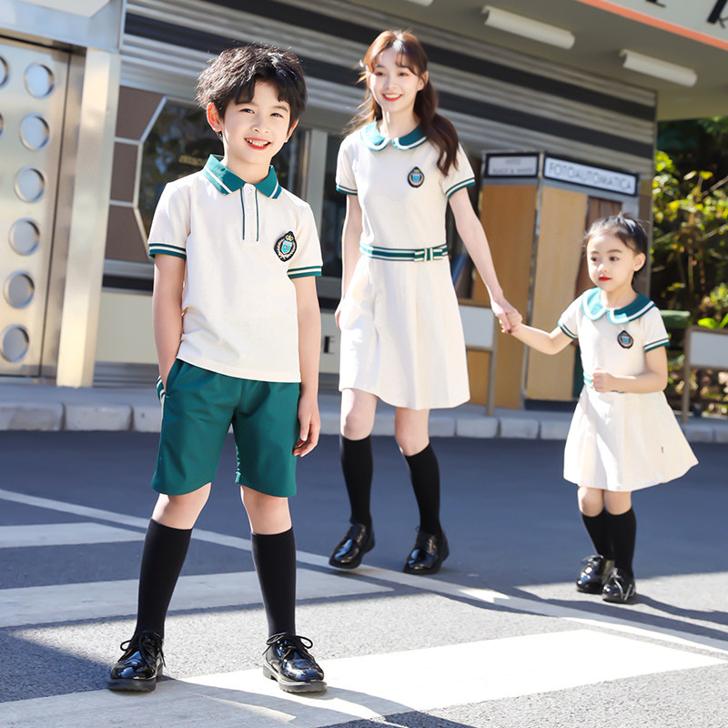 Kindergarten teacher's garden clothes summer clothing work clothes class clothes elementary and middle school children's school uniforms for summer foreign clothes