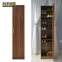 Shoe cabinet entry single door side cabinet shoe door household very narrow high vertical 40cm boots entrance cabinet outside the door storage cabinet
