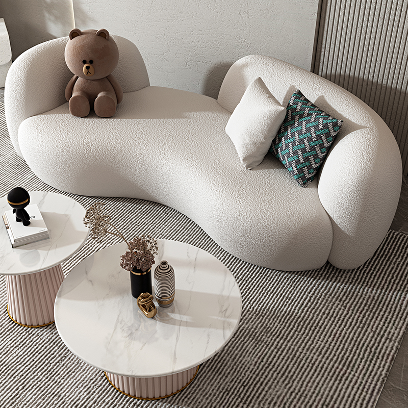 Designer Creative Clothing Shop Reception Sofa Personalized Arc Beauty Salon Ins Style Alien Two Seats Three Seats - Taobao