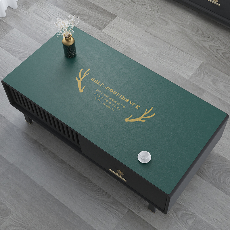 Tasteless leather tablecloth Light luxury waterproof oil-proof leave-in pvc mat TV cabinet Coffee table Silicone mat table cloth