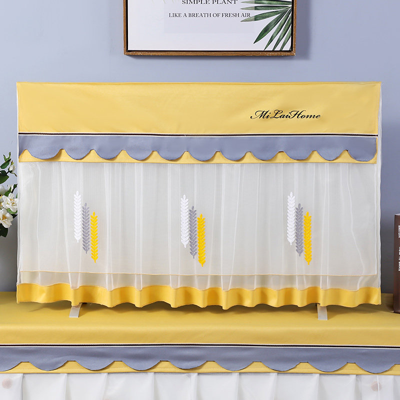 Boot do not take the TV cover dust cover cover 55 hanging desktop fabric 65 inch LCD curved TV lace cover scarf