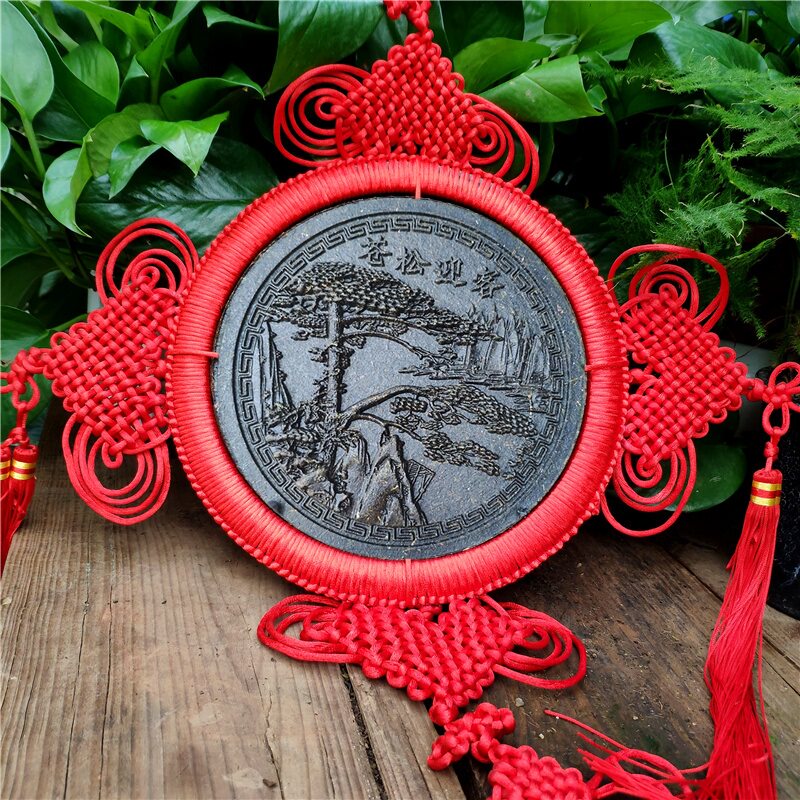 Pale Matsucha Tea Mau Dao Tea Sculpture Gift Tea Pu-erh Tea Raw Tea Fu Character Tea Fu Character Tea Multisection Optional Pendant