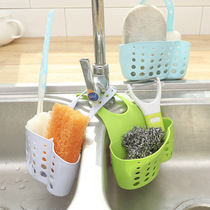 Adjustable snap-on sink storage basket Kitchen shelf Faucet Sponge drain rack