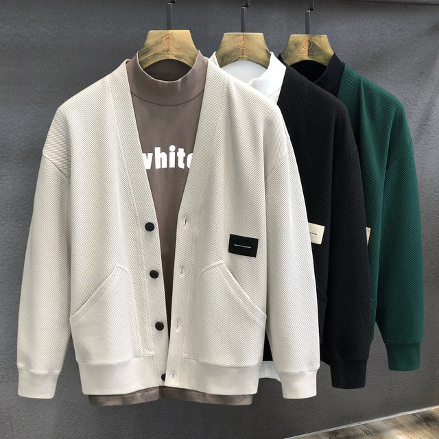 Counter quality high-end knitted sweaters, cardigans, jackets, men's spring and autumn new sweaters, casual jackets, men's tops