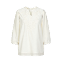(Acetate Series) Jiuzi Annako Elegant Ethnic Style Embroidered Comfortable Top Womens 2024 Autumn New Style