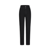 Jiuzi Annako classic casual style design denim high waist denim small foot trousers for women 2024 autumn new style
