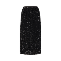 Jiuzi Annako BlingBling heroine elastic waist skirt waist skirt womens 2024 autumn new style