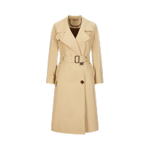 Jiuzi Annako modern commuter classic lace-up waist Kensington windbreaker jacket for women 2024 autumn new style