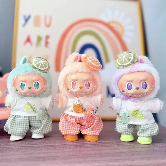 
Clothes only] First and second generation Labubu clothes pendant Labubu sits on a baby clothes lemon rabbit cute dress