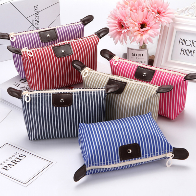 Han Edition Wash Bag Strip Collection Package Girls Makeup Bag Waterproof Tourism Portably Organize Opening Gifts
