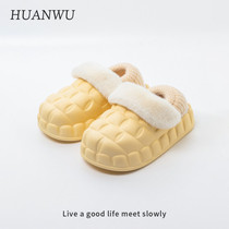 Cotton slippers lady bag and winter light luxury wind can be washed two wear indoor home anti-skid couple male