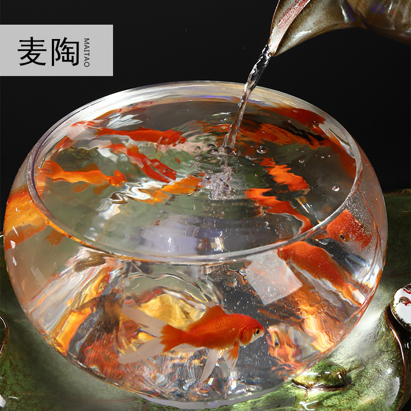 M some ceramic porcelain glass fish tank water home sitting room office desktop home furnishing articles opening gifts gifts