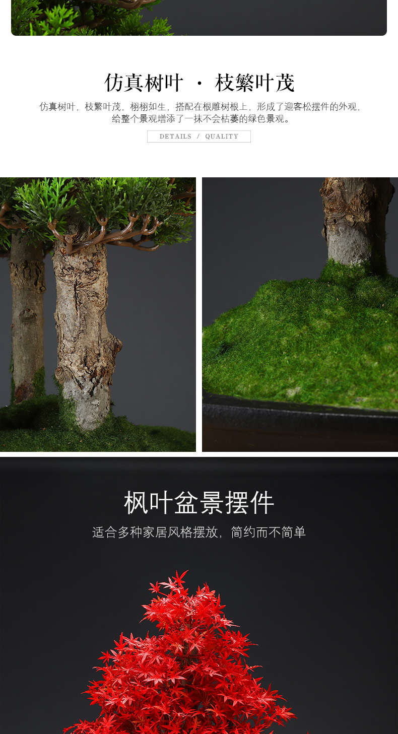 MaiTao creative home simulation the plants green plant guest - the greeting pine furnishing articles sitting room adornment miniascape of new Chinese style example room
