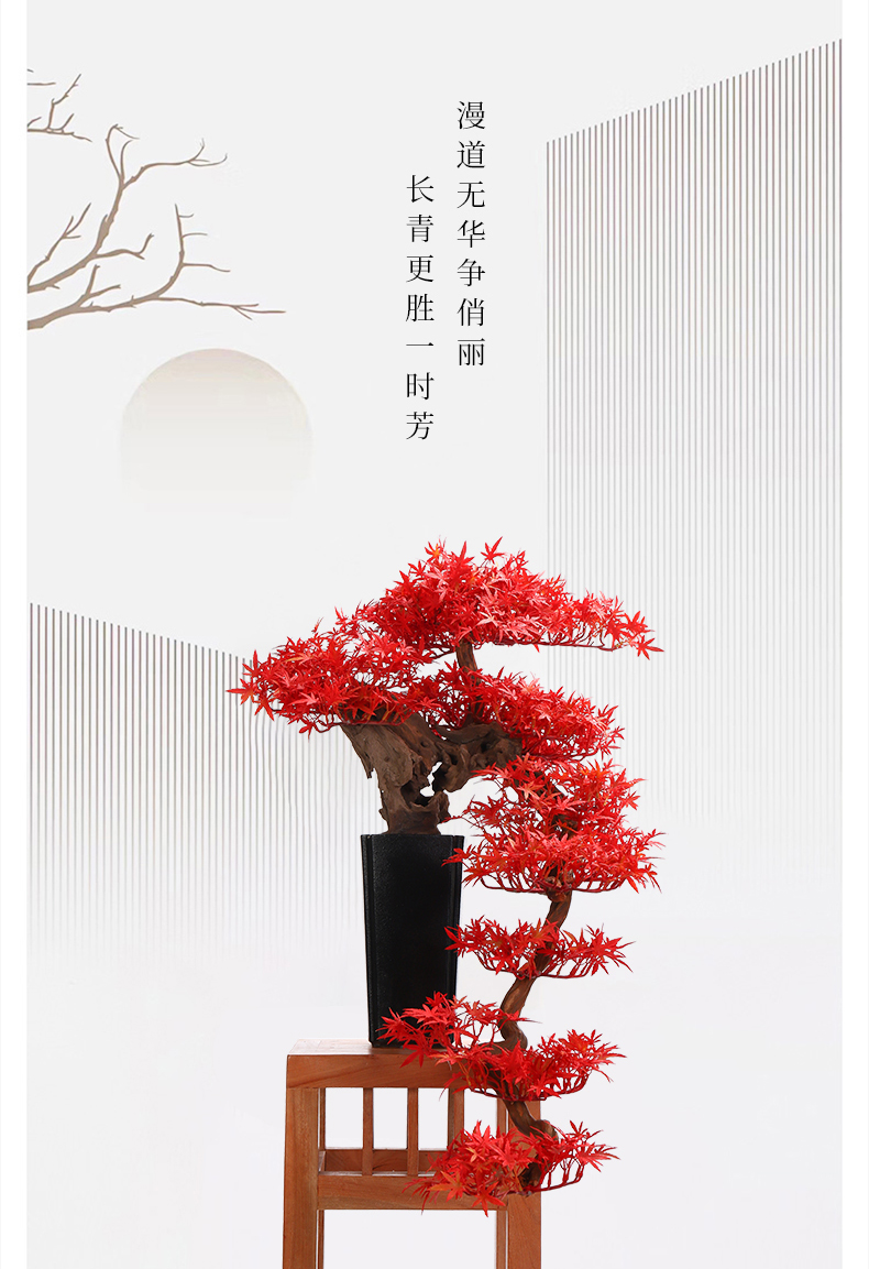 Simulation guest - the greeting pine bonsai MaiTao new Chinese style household model between ceramic furnishing articles sitting room porch soft outfit green plant