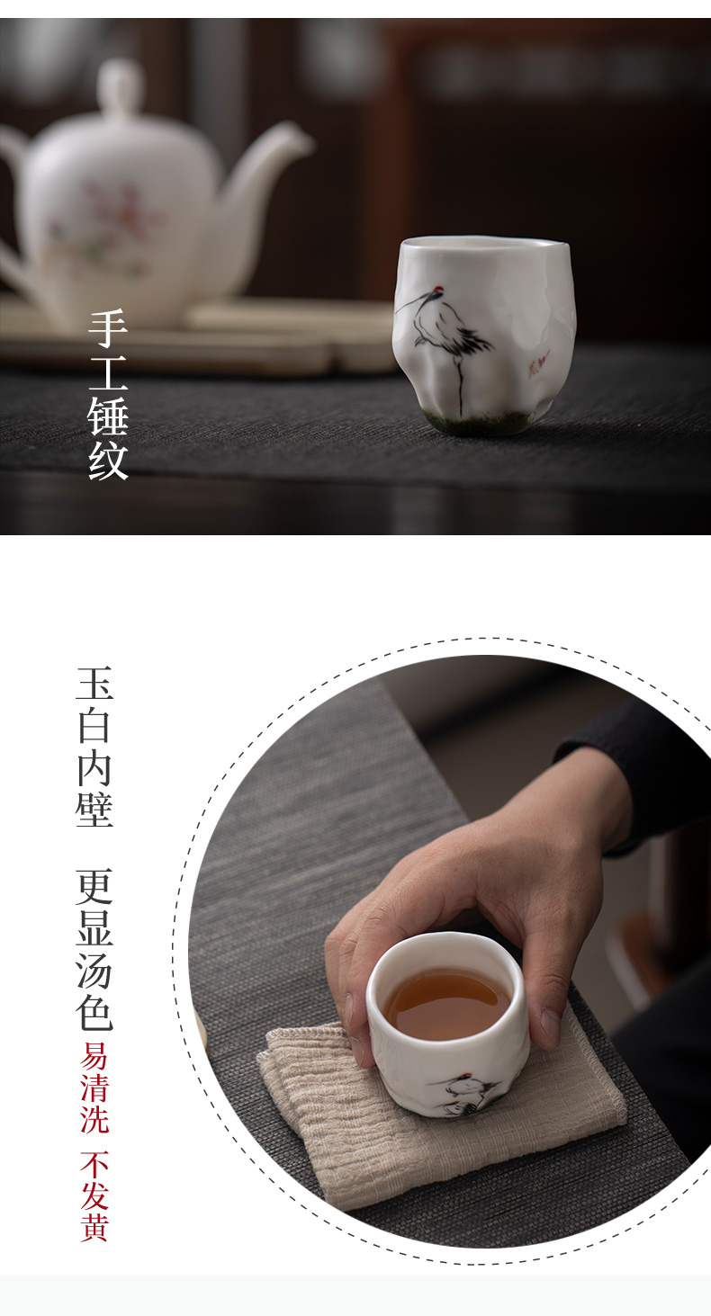 MaiTao jingdezhen hand - made the design kung fu tea cups ceramic sample tea cup white porcelain tea cups personal single CPU