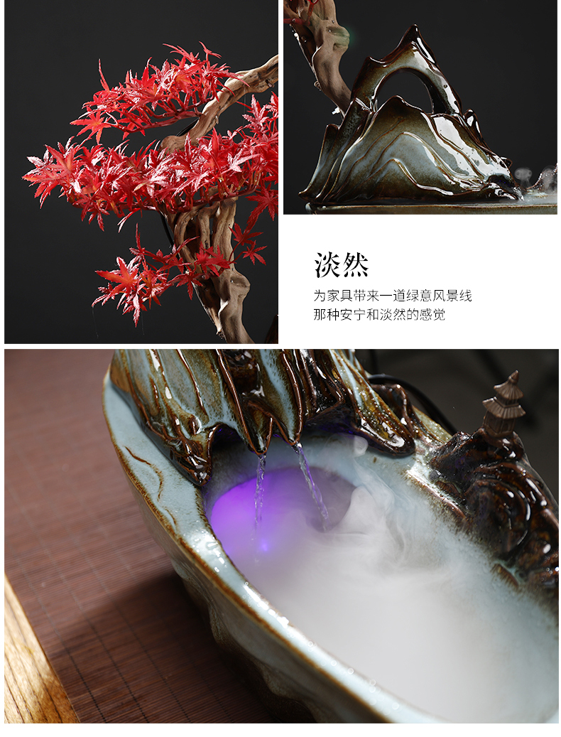 MaiTao water fountains in plutus feng shui wheel humidifier household adornment handicraft little sitting room office furnishing articles