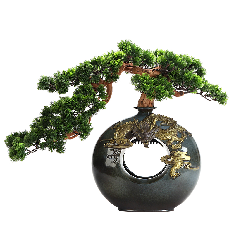 MaiTao new Chinese style water device simulation guest - the greeting pine home furnishing articles furnishing articles in extremely good fortune opening housewarming gift