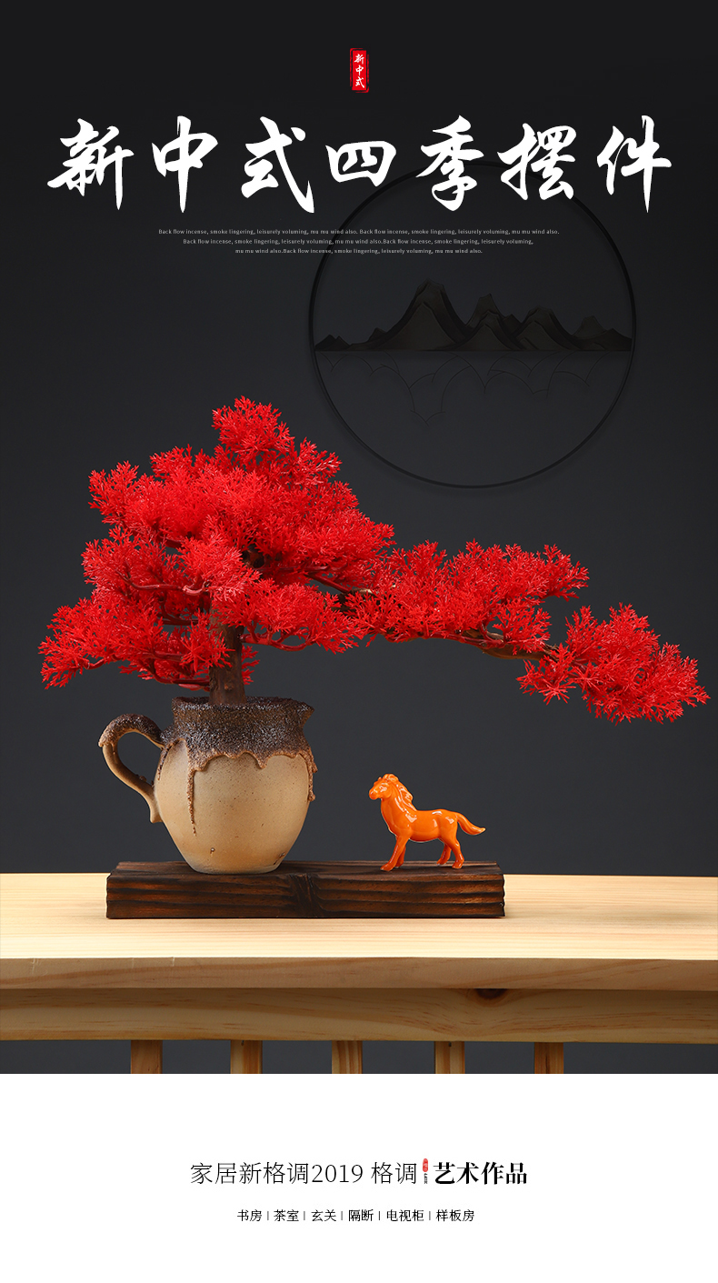 Simulation bonsai MaiTao new Chinese style household furnishing articles between sitting room porch soft outfit decoration miniascape of zen example act the role ofing is tasted