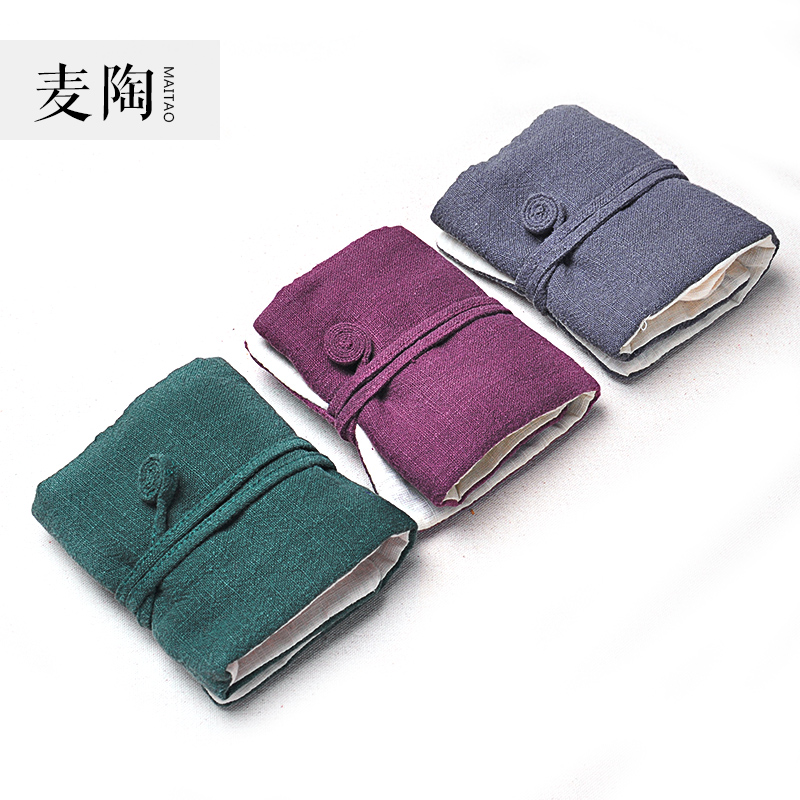 MaiTao portable receive a small bag of cotton and linen kung fu tea bag bag sample tea cup tea cloth art masters cup by hand bag