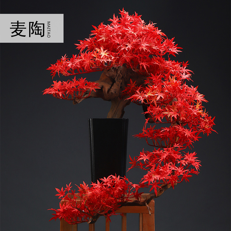 Simulation guest - the greeting pine bonsai MaiTao new Chinese style household model between ceramic furnishing articles sitting room porch soft outfit green plant