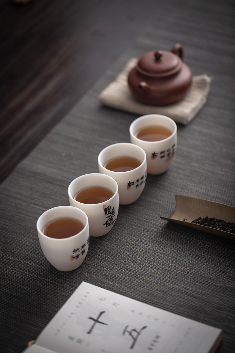 MaiTao jingdezhen kung fu tea set ceramic sample tea cup them hand - made thin body master individual creative cup cup