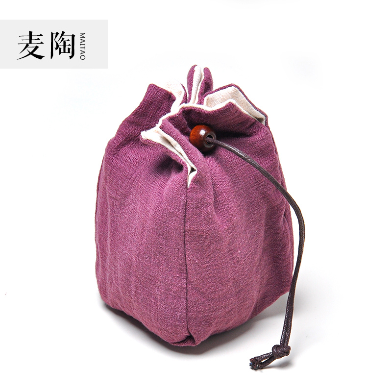 MaiTao portable tea receive a travel bag bag bag teapot teacup crack cup the receive package cotton rope thickening