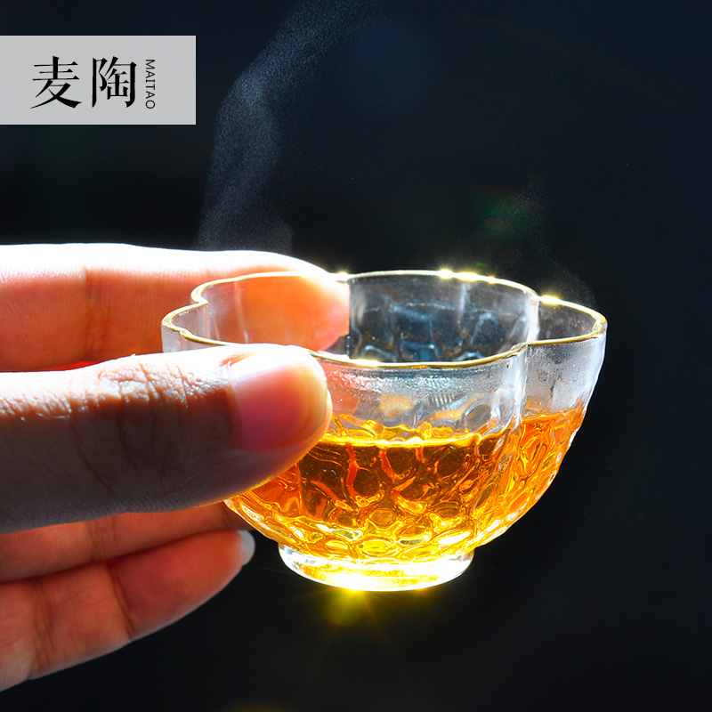 Hammer MaiTao heat - resistant crystal mesh grain sample tea cup sniff kung fu tea set personal small cups tea gift box