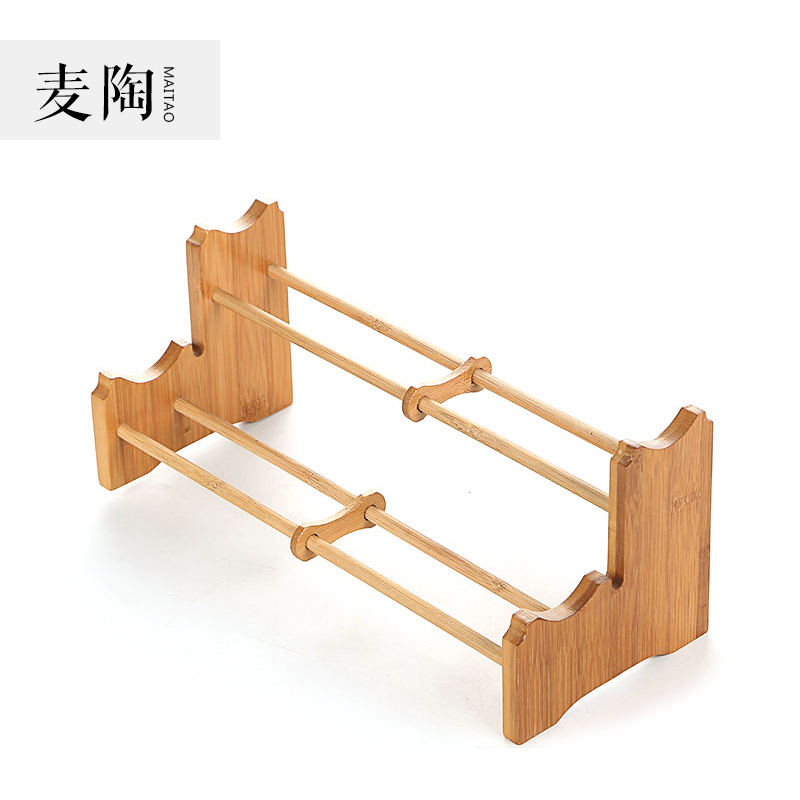 MaiTao kung fu tea accessories tea furnishing articles bamboo cupholders teacup is put value frame monolayer double crossover vehicle