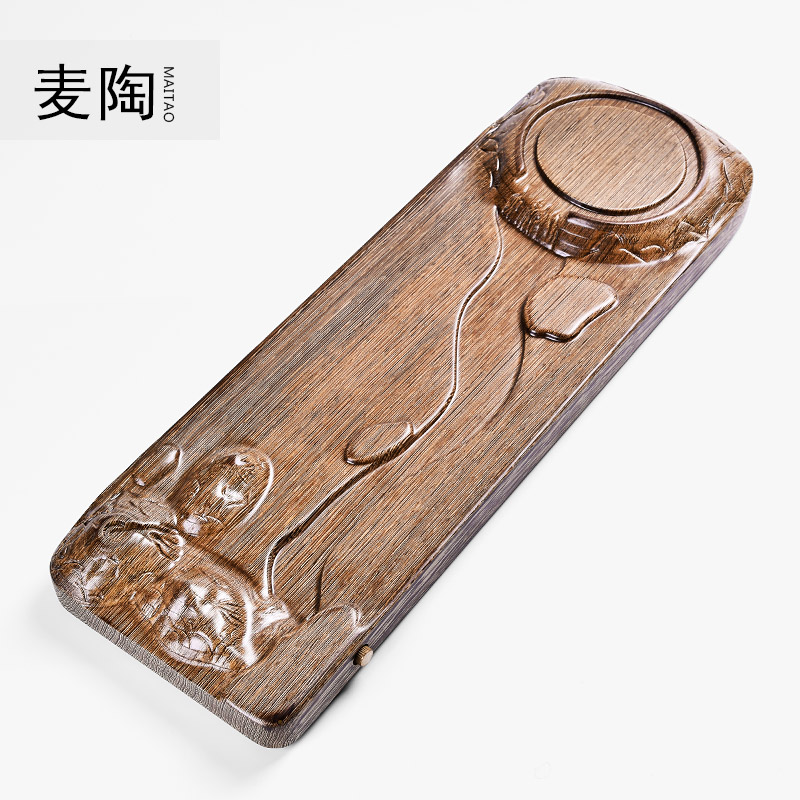 MaiTao dry little real wood ebony ground tea sea chicken wings raft water the whole piece of kung fu tea set